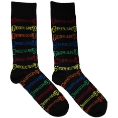 Grateful Dead - Coloured Logos Patt Bl Socks (Eu 39-45)